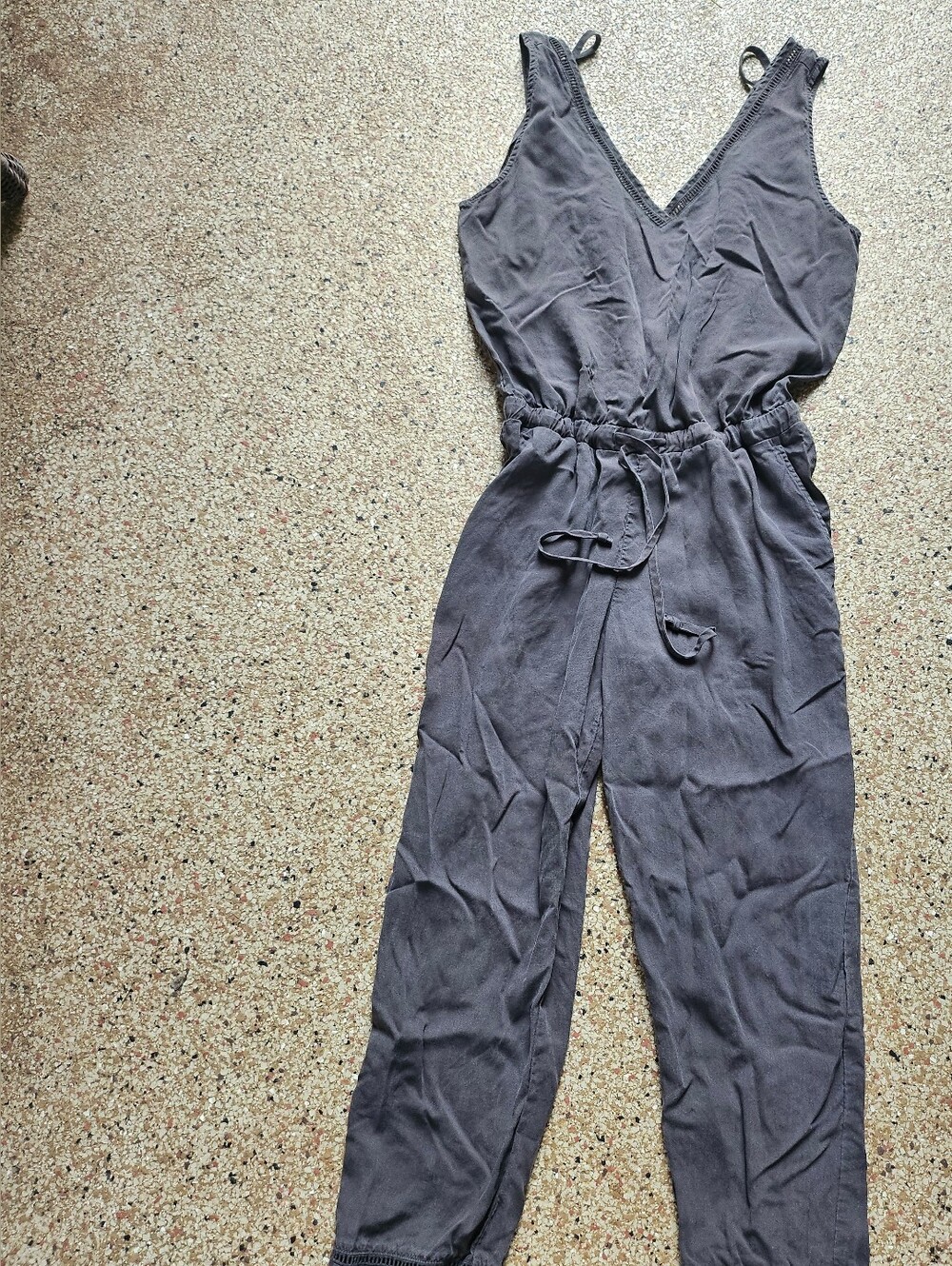 Cloth & Stone Grey Soft Tencel Roomy Sleeveless Romper Suit Size M